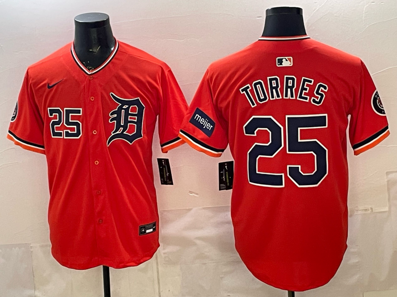 Men Detroit Tigers #25 Torres orange Nike MLB Jersey 0402003